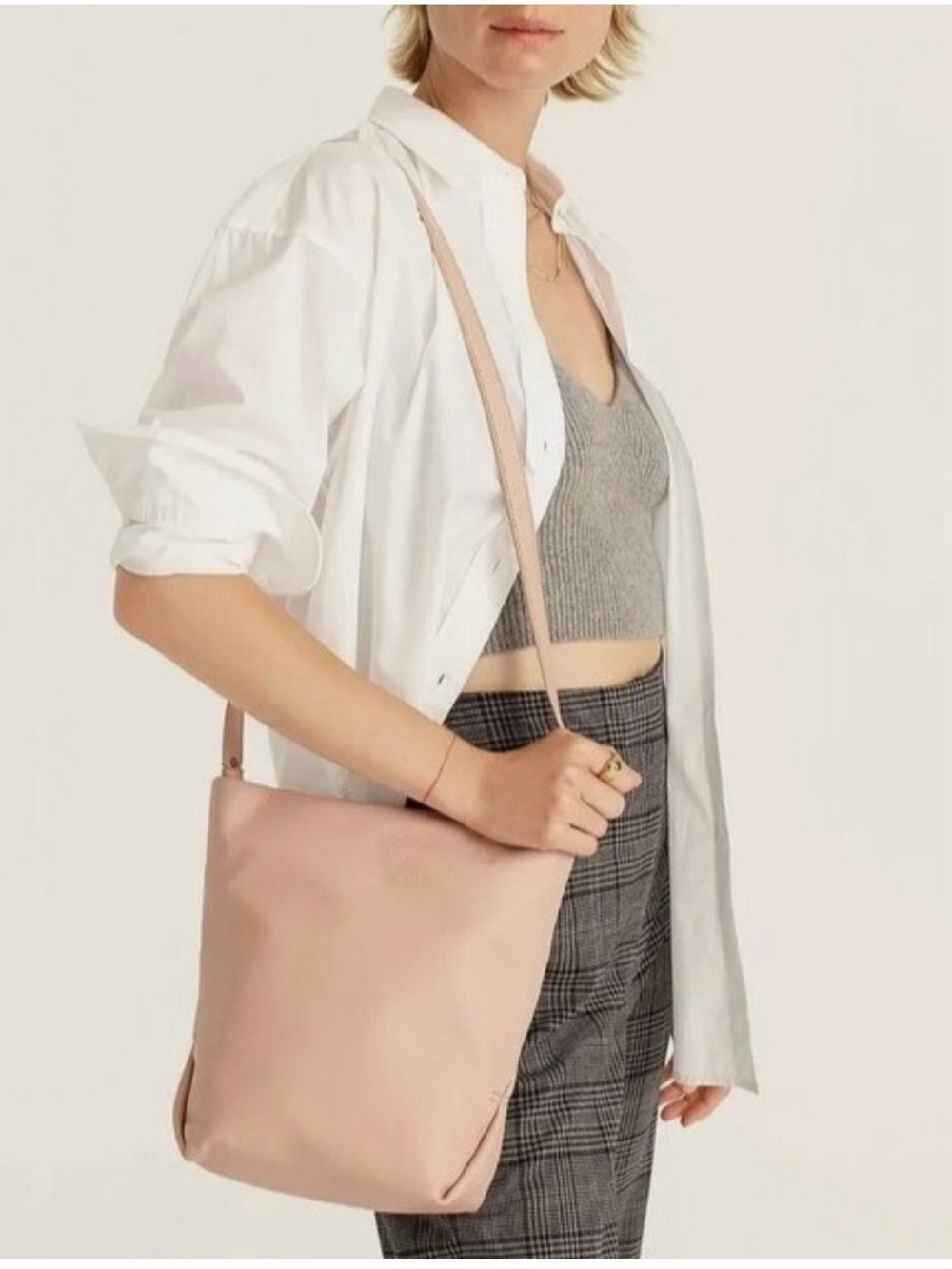 J. Crew Oslo Soft Leather Bucket Crossbody Bag Warm Clay NWOT